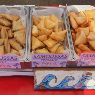 Samoussas, cuisine réunionnaise camping de la cote