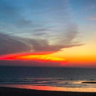 Coucher de soleil sur l'océan